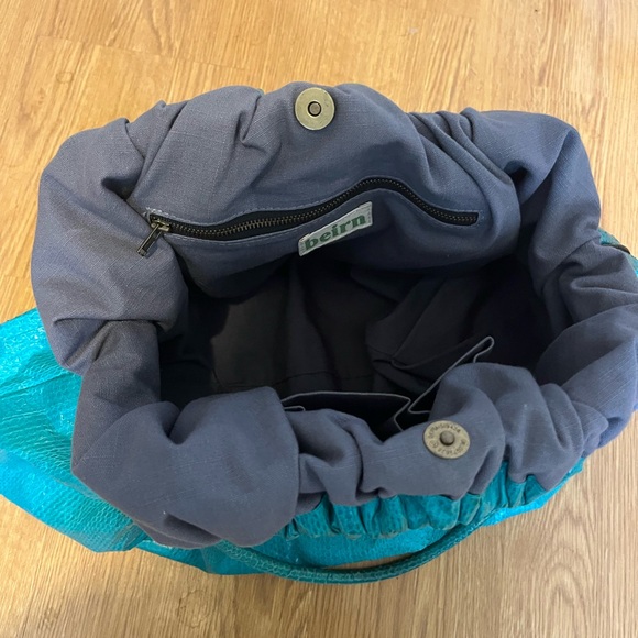 Beirn Teal Women's Snakeskin Hobo Bag - Picture 3 of 9